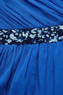 Monsoon Blue Abigail One Shoulder Prom Dress -Angel & Rocket Shop C30354s3