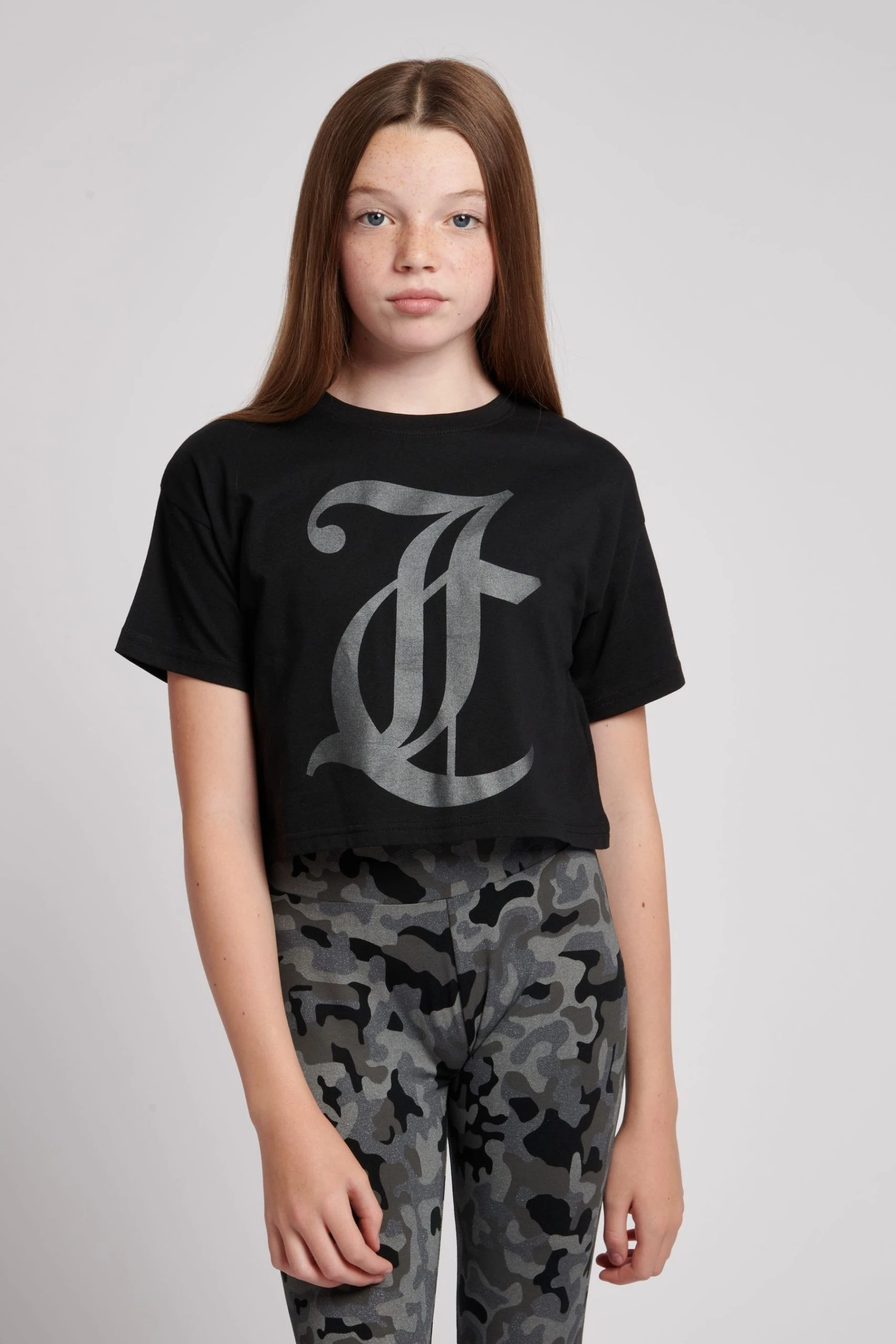 Juicy Couture Tonal Wasitband Length Boxy T-Shirt 3 Juicy Couture Tonal Wasitband Length Boxy T-Shirt