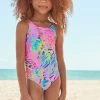 Next Pink Macramé Strap Swimsuit (3-16yrs) -Angel & Rocket Shop C34 557s