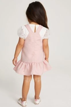 Baker By Ted Baker Pink Pique Pinafore And T-Shirt Set -Angel & Rocket Shop C35909s4