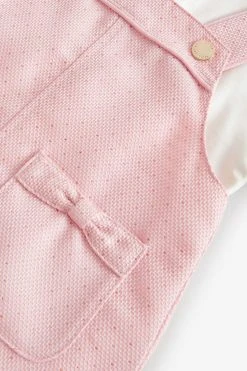 Baker By Ted Baker Pink Pique Pinafore And T-Shirt Set -Angel & Rocket Shop C35909s9