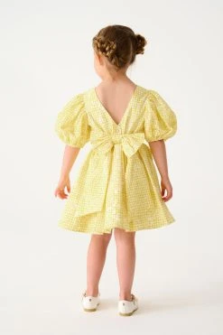Baker By Ted Baker Yellow Gingham Dress -Angel & Rocket Shop C39548s3