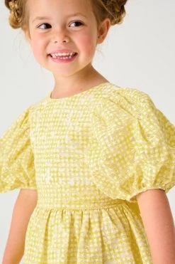 Baker By Ted Baker Yellow Gingham Dress -Angel & Rocket Shop C39548s4