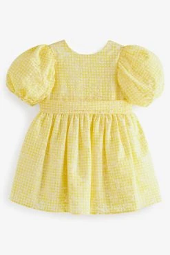 Baker By Ted Baker Yellow Gingham Dress -Angel & Rocket Shop C39548s6