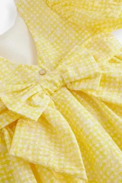 Baker By Ted Baker Yellow Gingham Dress -Angel & Rocket Shop C39548s8