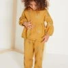 Next Ochre Yellow/Cream Glitter Star Print Peplum Hem Jumper And Joggers Set (3mths-7yrs) 2 Next Ochre Yellow/Cream Glitter Star Print Peplum Hem Jumper And Joggers Set (3mths-7yrs) -Angel & Rocket Shop C39632s