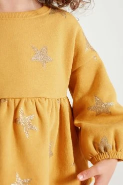 Next Ochre Yellow/Cream Glitter Star Print Peplum Hem Jumper And Joggers Set (3mths-7yrs) 10 Next Ochre Yellow/Cream Glitter Star Print Peplum Hem Jumper And Joggers Set (3mths-7yrs) -Angel & Rocket Shop C39632s3