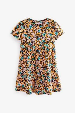 Next Short Sleeve Crinkle Jersey Dress (3-16yrs) -Angel & Rocket Shop C39831s5