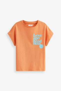 Next Pink/Orange/Green 4 Pack Slogan T-Shirts (3-16yrs) -Angel & Rocket Shop C40648s5