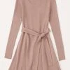 Abercrombie & Fitch Belted Flare Jumper Dress -Angel & Rocket Shop C42539s