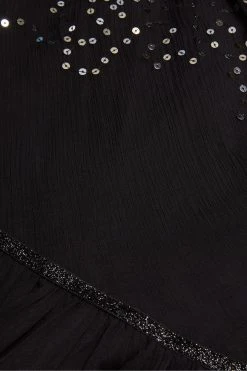 Monsoon Black Scatter Sequin One-Shoulder Prom Dress -Angel & Rocket Shop C48308s2