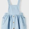 Lil Atelier Blue Denim Piinafore Dress 2 Lil Atelier Blue Denim Piinafore Dress -Angel & Rocket Shop C48482s