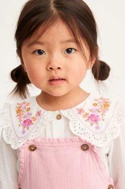 Next Pink Embroidered Pinafore And Blouse Set (3mths-8yrs) -Angel & Rocket Shop C49 665s4