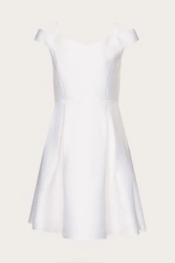 Monsoon Natural Duchess Twill Bardot Prom Dress 6 Monsoon Natural Duchess Twill Bardot Prom Dress -Angel & Rocket Shop C51149s2