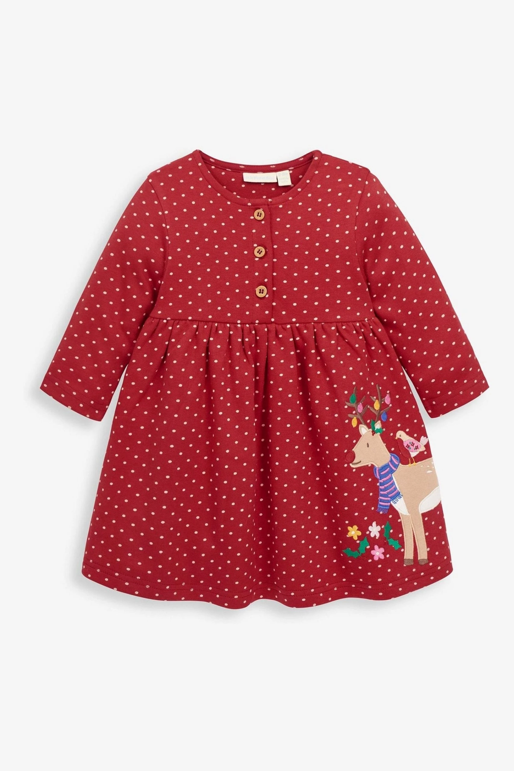 Jojo Maman Bebe JoJo Maman Bébé Reindeer Appliqué Dress 3 Jojo Maman Bebe JoJo Maman Bébé Reindeer Appliqué Dress