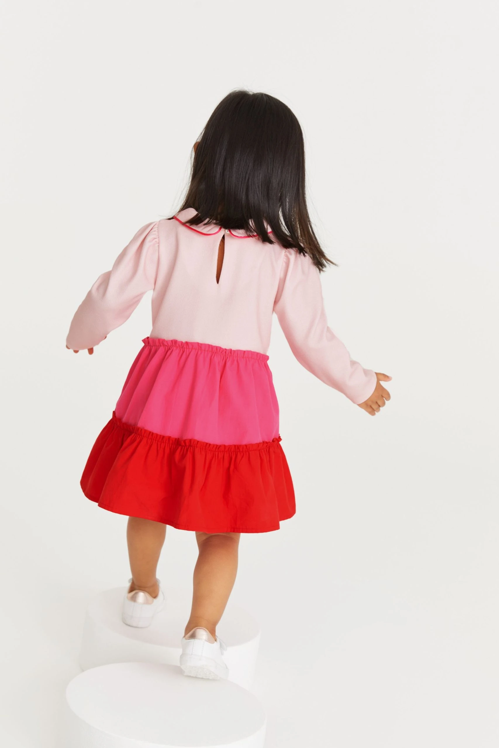 Baker By Ted Baker Pink & Red Colourblock Dress 6 Baker By Ted Baker Pink & Red Colourblock Dress - Image 4