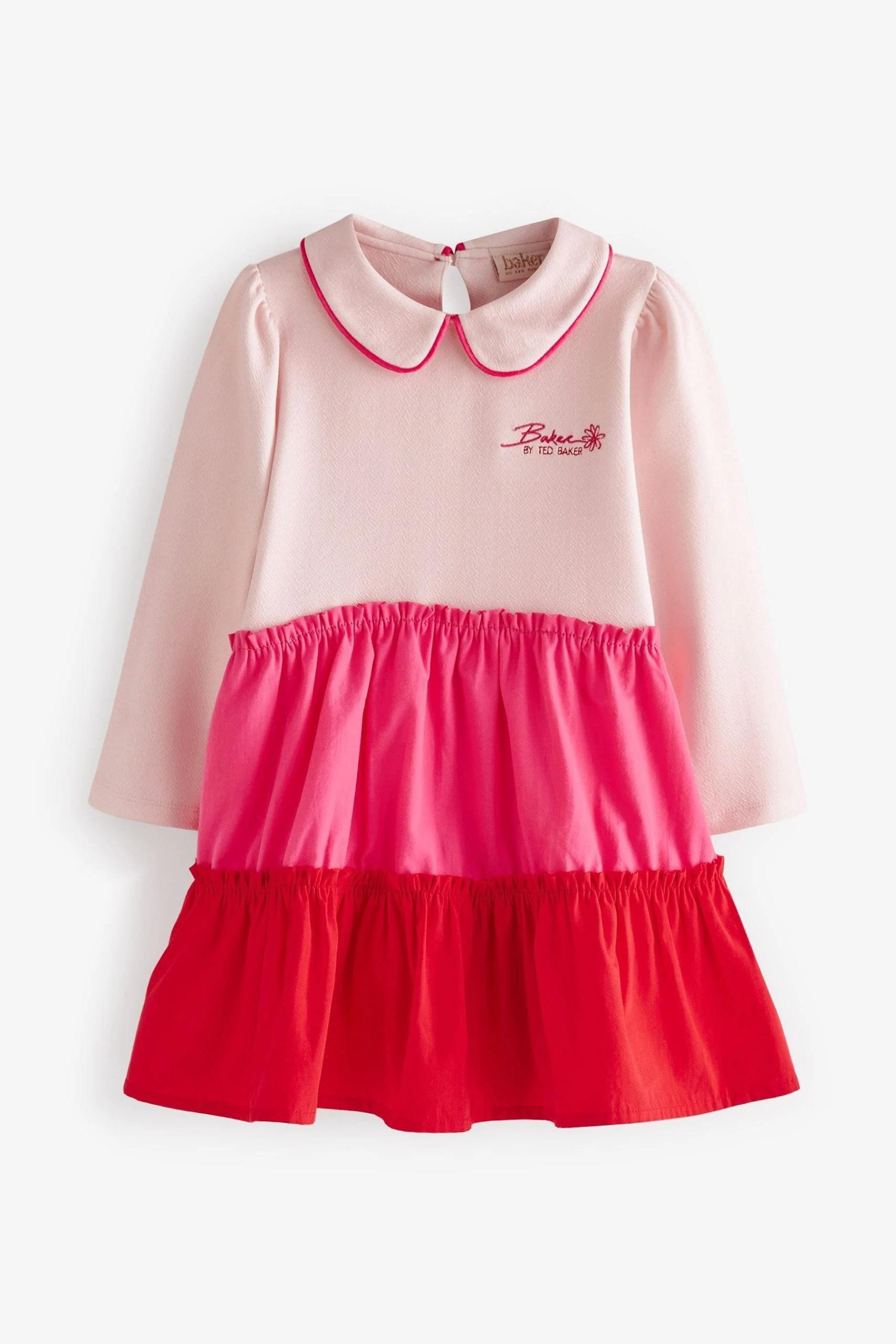 Baker By Ted Baker Pink & Red Colourblock Dress 8 Baker By Ted Baker Pink & Red Colourblock Dress - Image 6