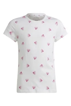 Adidas Junior Brand Love Print Cotton T-Shirt