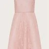 Monsoon Pink Lace Bardot Dress -Angel & Rocket Shop C60605s