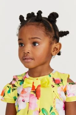 Baker By Ted Baker Yellow Floral Jersey Dress 14 Baker By Ted Baker Yellow Floral Jersey Dress -Angel & Rocket Shop C60940s5