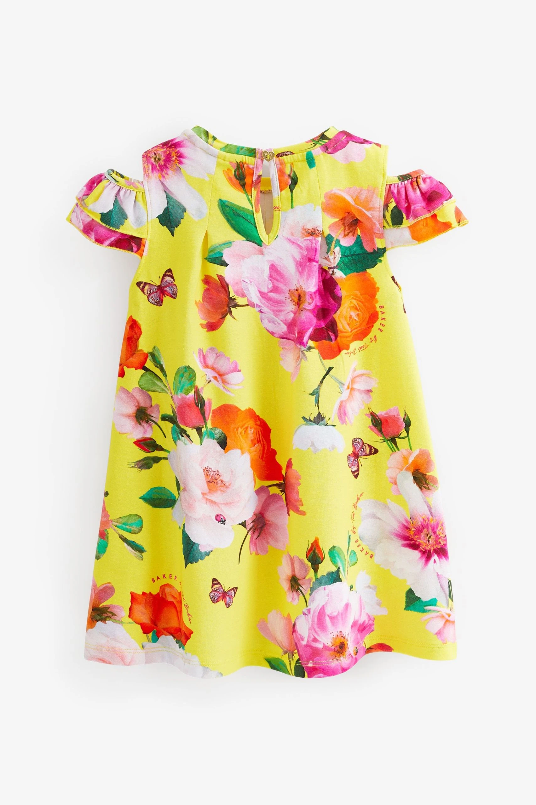 Baker By Ted Baker Yellow Floral Jersey Dress 9 Baker By Ted Baker Yellow Floral Jersey Dress - Image 7