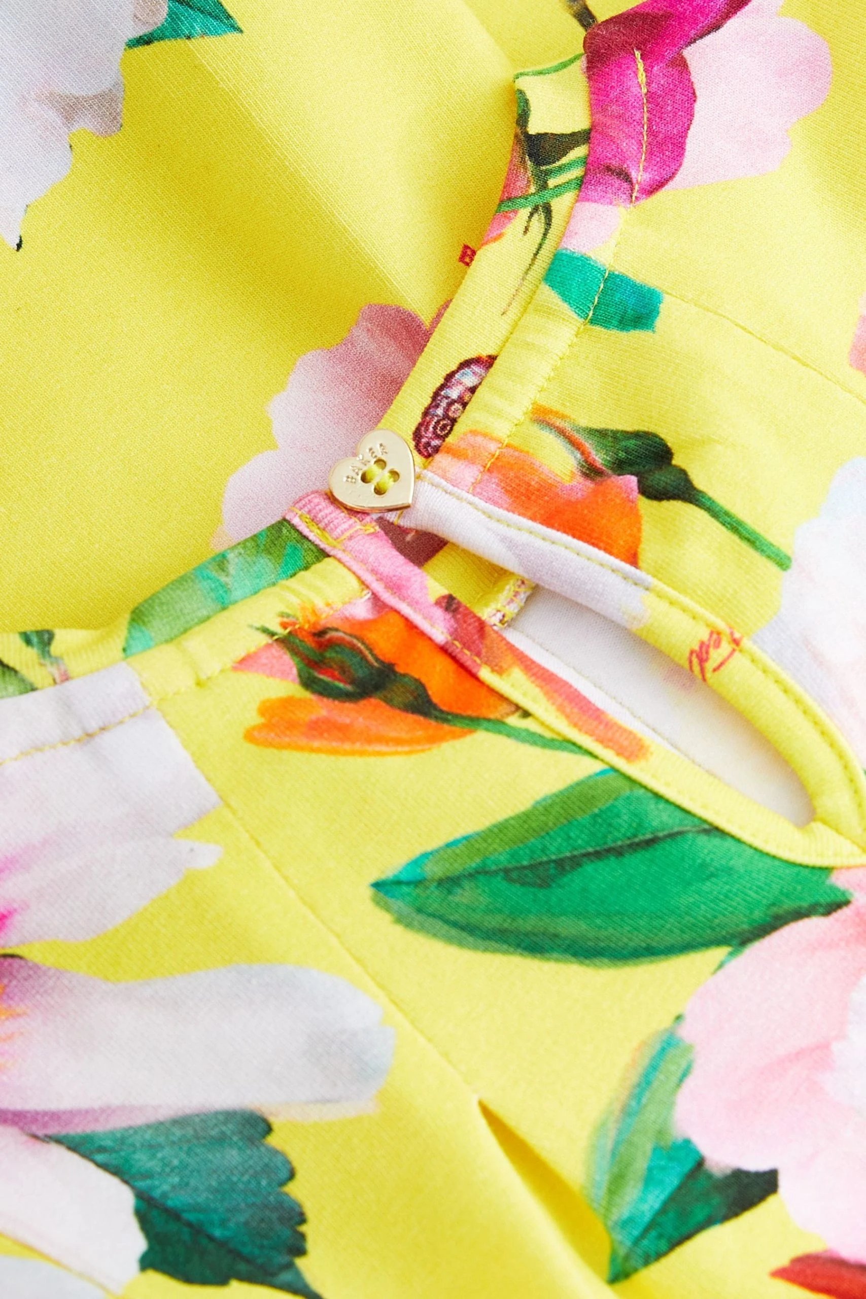 Baker By Ted Baker Yellow Floral Jersey Dress 10 Baker By Ted Baker Yellow Floral Jersey Dress - Image 8