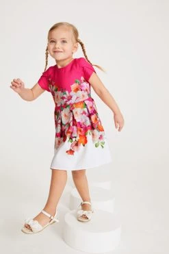 Baker By Ted Baker Pink Floral Ottoman Dress -Angel & Rocket Shop C61063s4