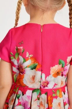 Baker By Ted Baker Pink Floral Ottoman Dress -Angel & Rocket Shop C61063s6