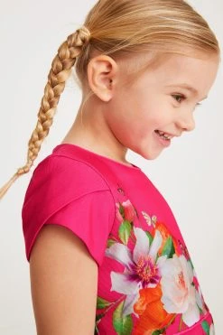 Baker By Ted Baker Pink Floral Ottoman Dress -Angel & Rocket Shop C61063s7