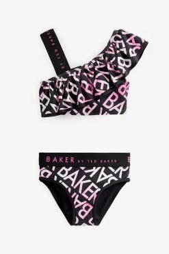 Baker By Ted Baker Pink Logo Bikini
