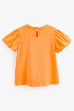 Next Cotton Puff Sleeve T-Shirt (3mths-7yrs) -Angel & Rocket Shop C64 730s5