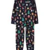 Joules Blue Festive Kipwell Pyjama Set -Angel & Rocket Shop C65518s