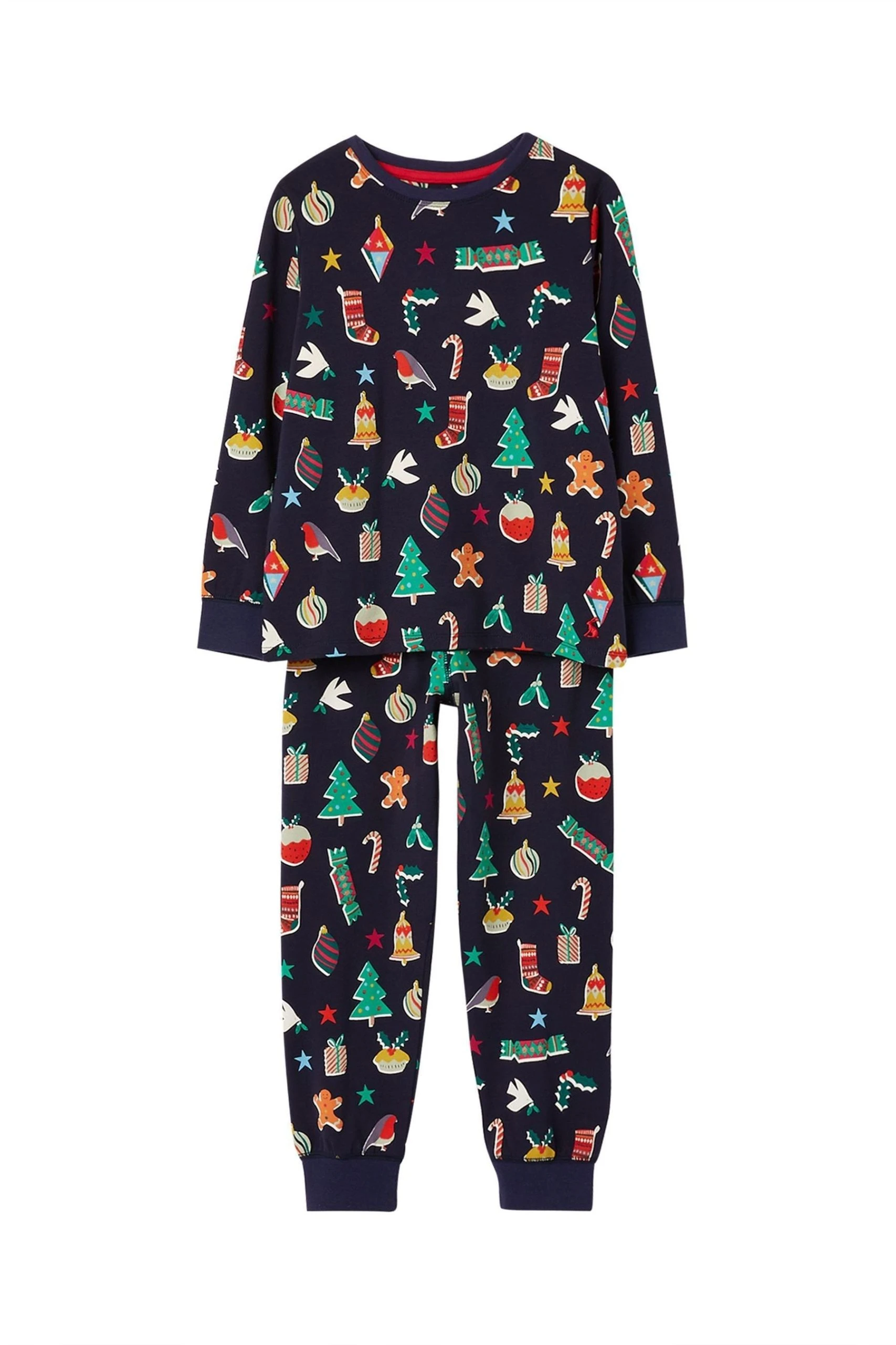 Joules Blue Festive Kipwell Pyjama Set 3 Joules Blue Festive Kipwell Pyjama Set