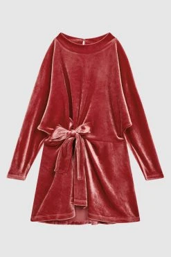 Reiss Esme Velvet Tie Side Dress -Angel & Rocket Shop C65589s2