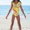 Baker By Ted Baker Yellow Floral Swimsuit 2 Baker By Ted Baker Yellow Floral Swimsuit -Angel & Rocket Shop C68249s