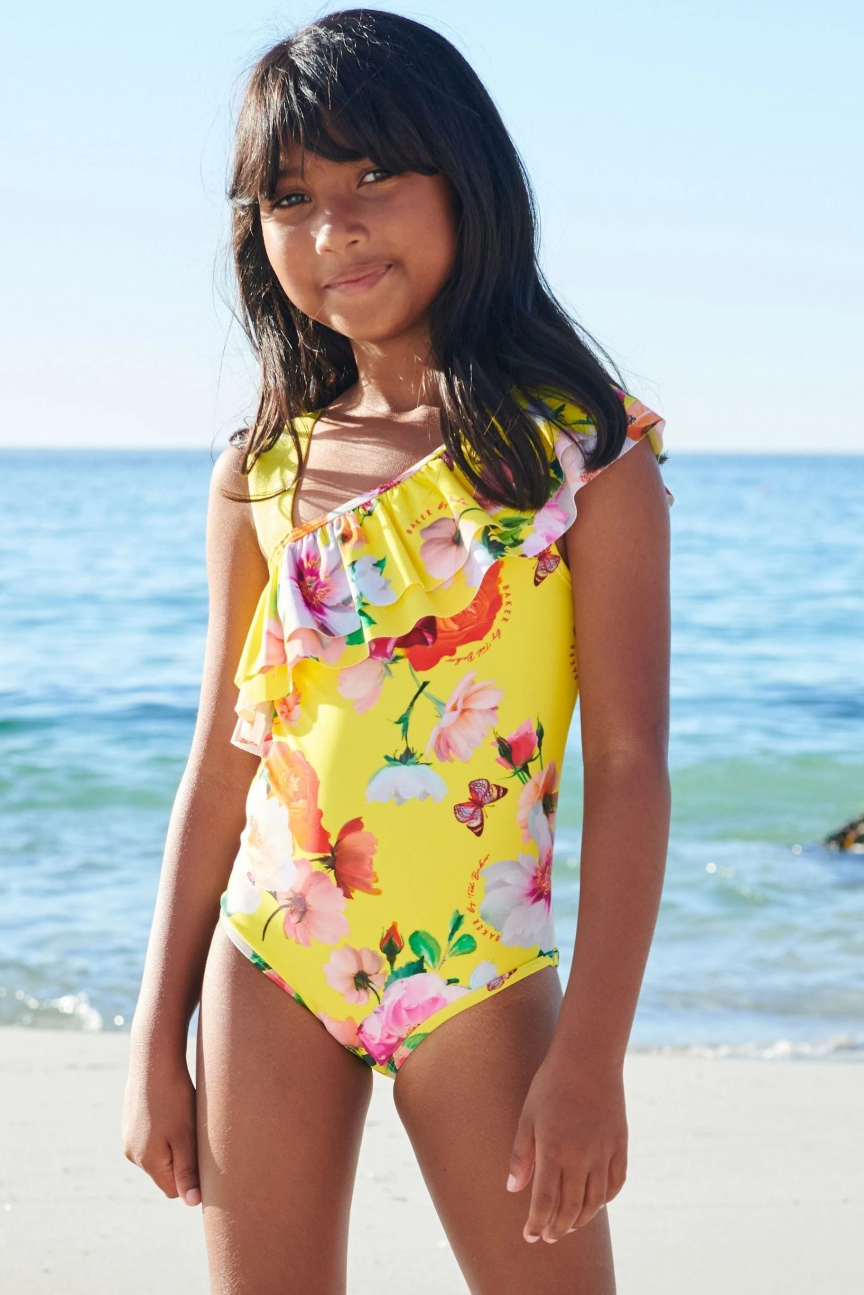 Baker By Ted Baker Yellow Floral Swimsuit 4 Baker By Ted Baker Yellow Floral Swimsuit - Image 2