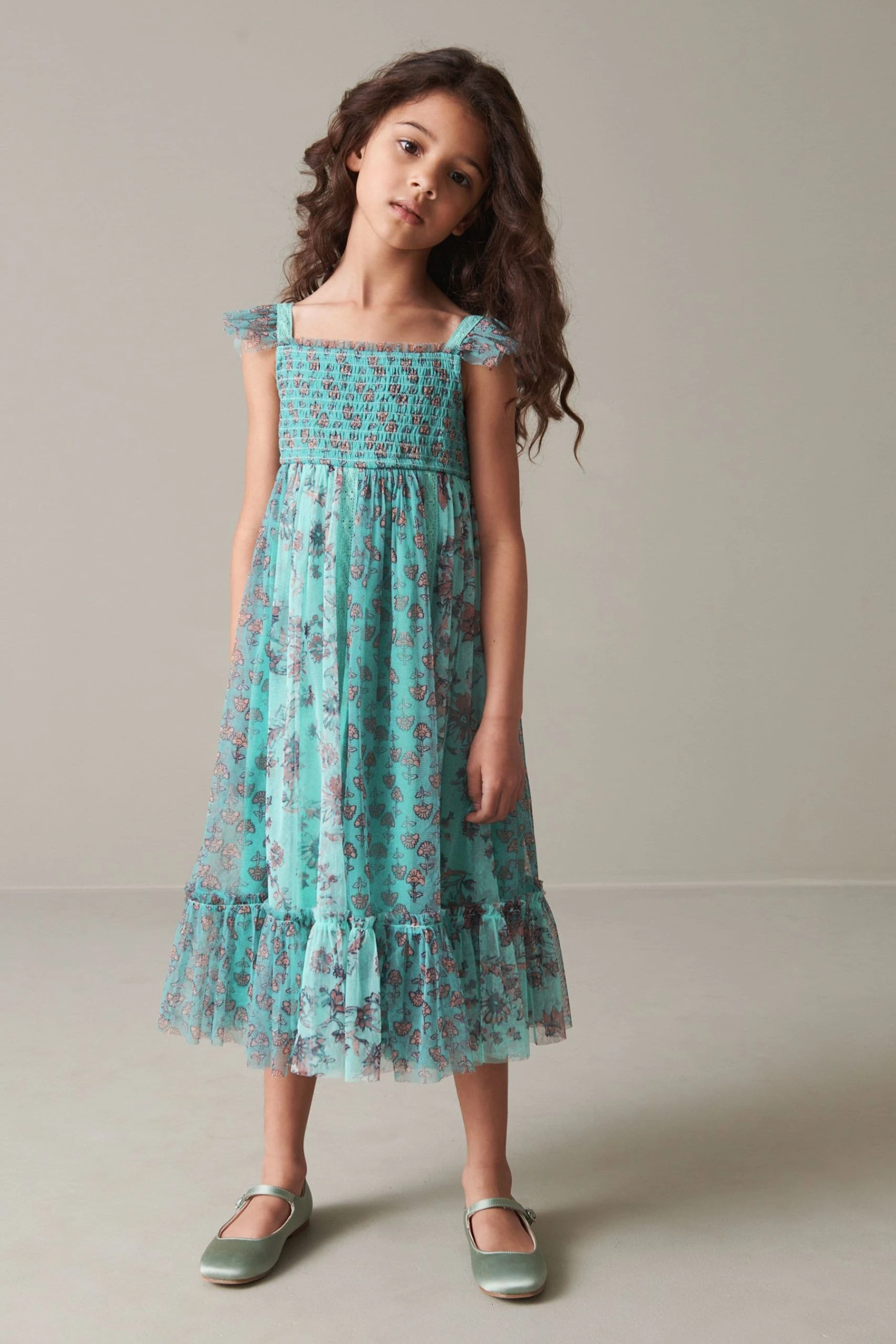 Next Mesh Strappy Midi Dress (3-16yrs) 3 Next Mesh Strappy Midi Dress (3-16yrs)