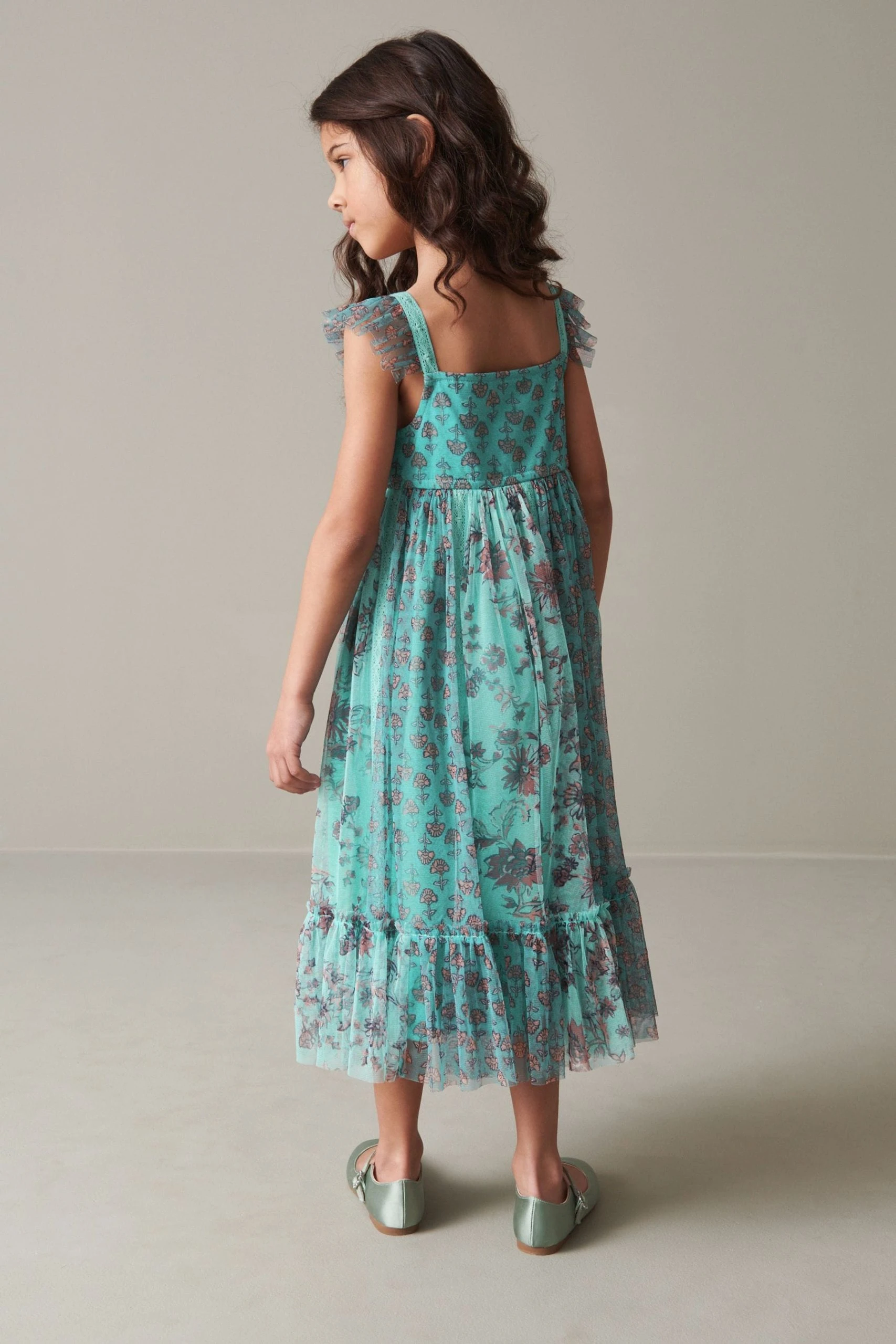 Next Mesh Strappy Midi Dress (3-16yrs) 5 Next Mesh Strappy Midi Dress (3-16yrs) - Image 3