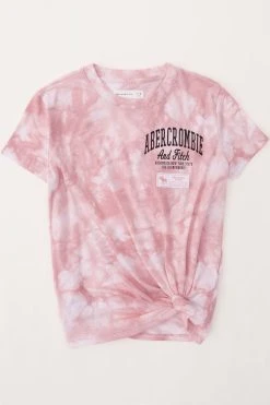 Abercrombie & Fitch Tie Dye Tie Front T-Shirt