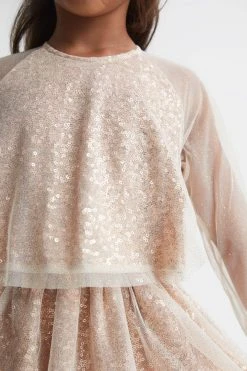 Reiss Mika Sequin Sheer Tutu Dress -Angel & Rocket Shop C73459s3