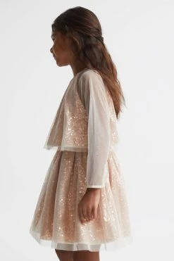 Reiss Mika Sequin Sheer Tutu Dress -Angel & Rocket Shop C73459s5