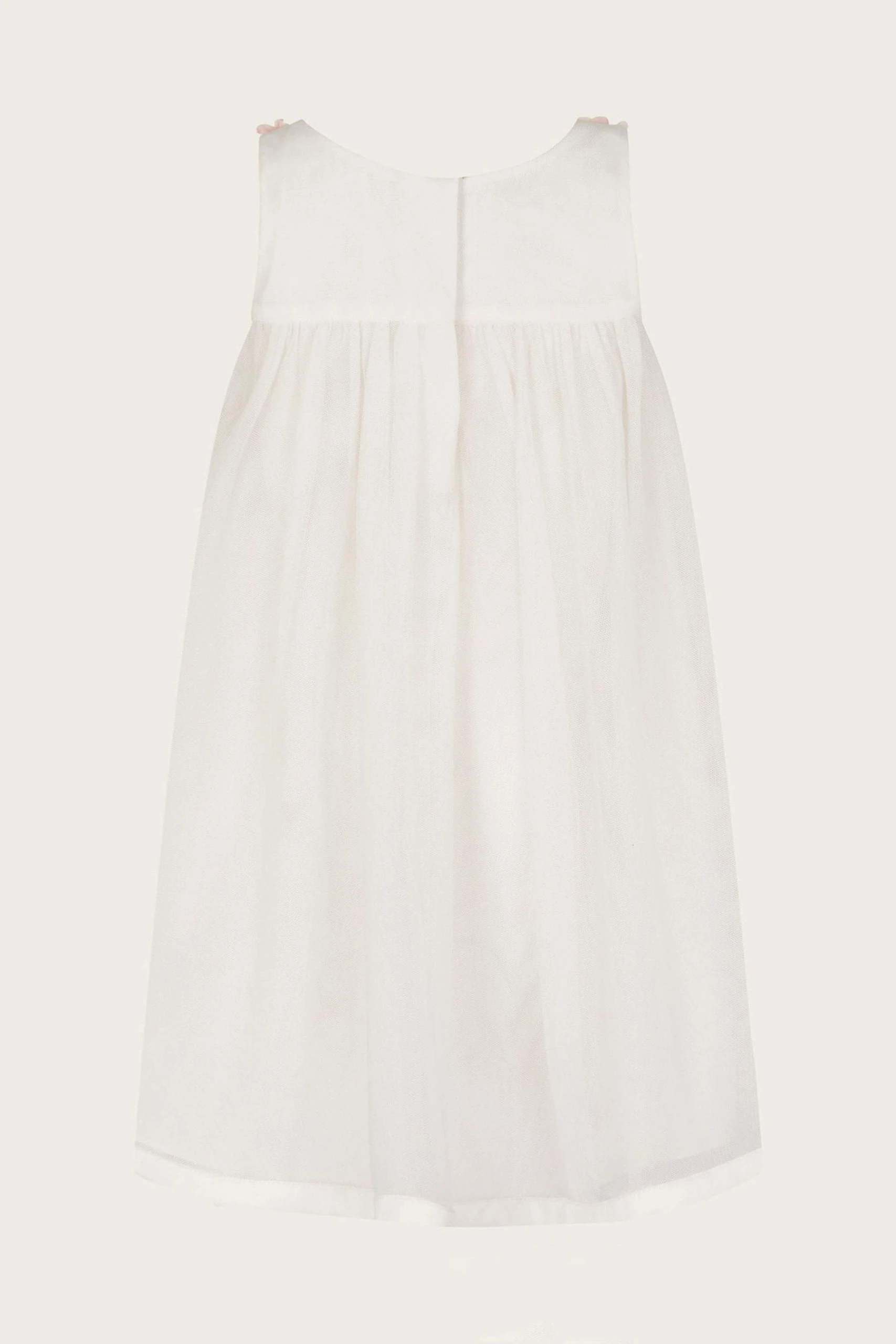 Monsoon Baby Natural Fiona 3D Flower Swing Dress 4 Monsoon Baby Natural Fiona 3D Flower Swing Dress - Image 2