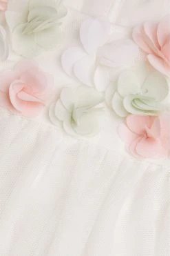 Monsoon Baby Natural Fiona 3D Flower Swing Dress 7 Monsoon Baby Natural Fiona 3D Flower Swing Dress -Angel & Rocket Shop C74362s3