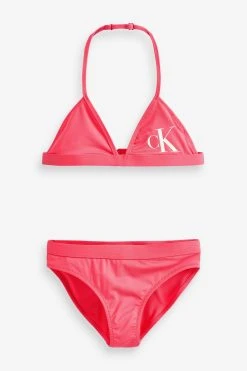 Calvin Klein Girls Pink Triangle Bikini Set
