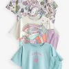 Next Pink/Turquoise Blue Unicorn Jogger Pyjamas 3 Pack (3-16yrs)