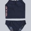 Animal Kids Navy Blue Dive In Recycled Reversible Tankini -Angel & Rocket Shop C81704s