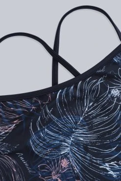 Animal Kids Navy Blue Dive In Recycled Reversible Tankini -Angel & Rocket Shop C81704s7