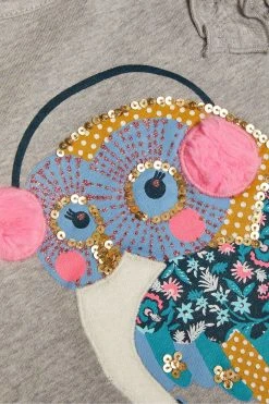 Monsoon Grey Owl Long Sleeve T-Shirt In Sustainable Cotton 5 Monsoon Grey Owl Long Sleeve T-Shirt In Sustainable Cotton -Angel & Rocket Shop C83183s2