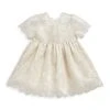 Mamas & Papas Cream Floral Lace Detail Dress -Angel & Rocket Shop C87822s