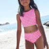 Next Pink/White Gingham Bikini (3-16yrs) -Angel & Rocket Shop C89 857s